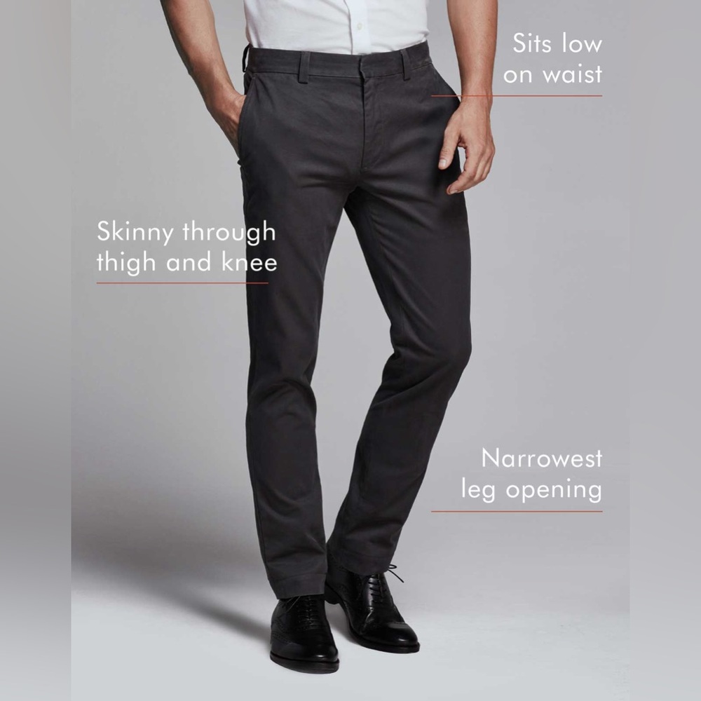 Banana Republic Fulton Skinny Chino Pants in Grey, Men's 34x34